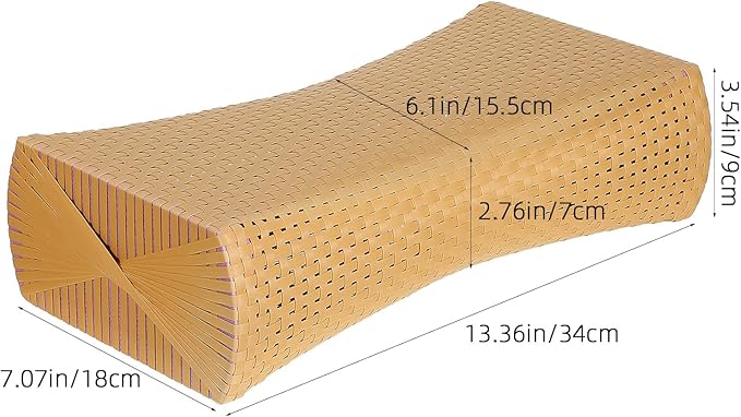 iplusmile Simulated Rattan Sauna Pillow - Ergonomic Sauna Neck Rest Pillow - Contour Bed Pillow Sauna Accessories for Relaxing Home Gym Saunas Rooms