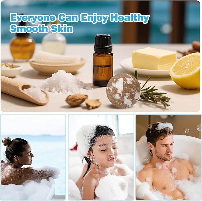 Bath Bombs for Men and Women, Gifts Set for Women & Men with Strong Scented Handmade Organic Bath Bombs Set, Natural Essential Oils, 8 Pack Relaxing Gifts, Mother's Day Birthday Gifts