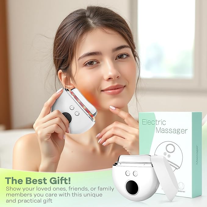 Electric Fascia Blaster & Muscle Scraper Tool with Heating and Vibration - for Deep Tissue, Cordless Gua Sha Massage Tool,Myofascial Release, Portable Facial & Body Skin Care Massager