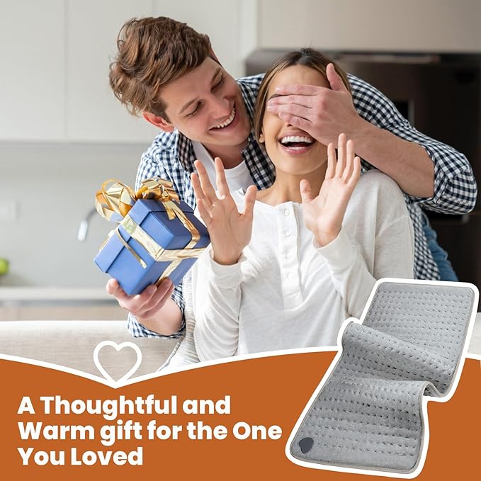 Heating Pad - Electric Heating Pad for Back Pain and Cramps Relief, Moist Heat Pad for Shoulder, Knee, Neck, 6 Heat Settings & Auto Shut Off and Machine Washable, 33" x 17"