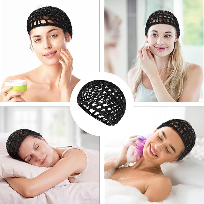 WLLHYF Wig Cap Thick Long Hair Caps Adjustable Net Mesh Braided Weaving Making Crochet Sew Weave Fishnet Grip Headband