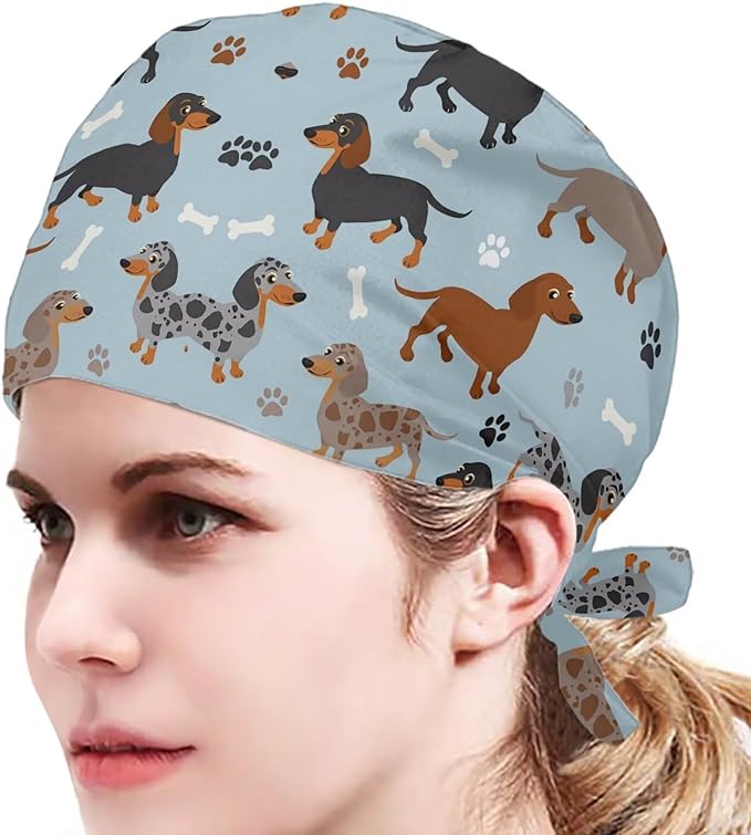 JoyLamoria Novelty Printed Cap with Sweatband Women Men Adjustable Tie Back Hats for Paiting