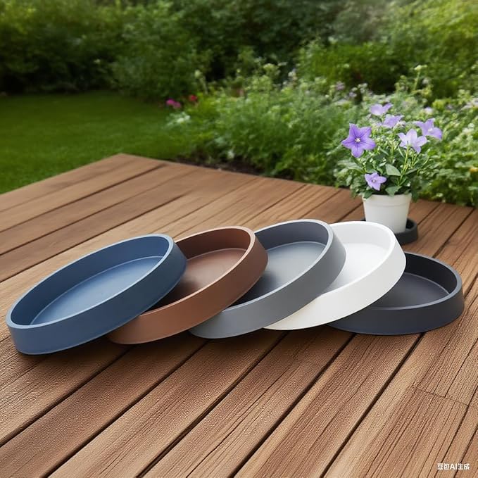 1 Pack Plant Saucer Tray for Ceramic Plastic Pots, 6 inch Plant Saucers for Indoors, Pot Saucers Trays, Flower Planter Water Drip Trays for Pots Base (6", Blue)