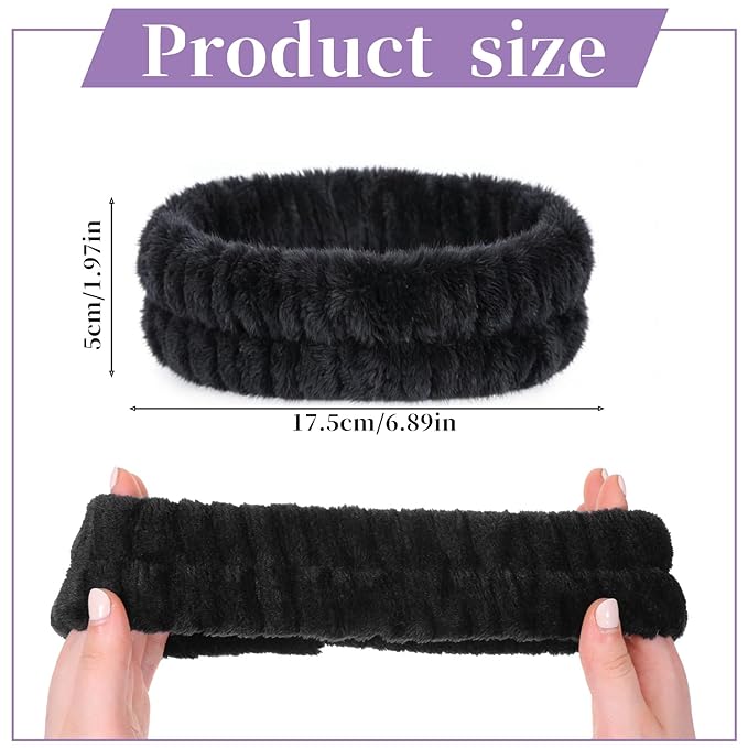 JJUNW 3Pcs Make Up Headband, Spa-Headbands, Hair Headbands for Face Washing Hair Bands Men Absorbent Elastic Skin Care Head Band Wrap for Women Yoga Sports Shower Exercise