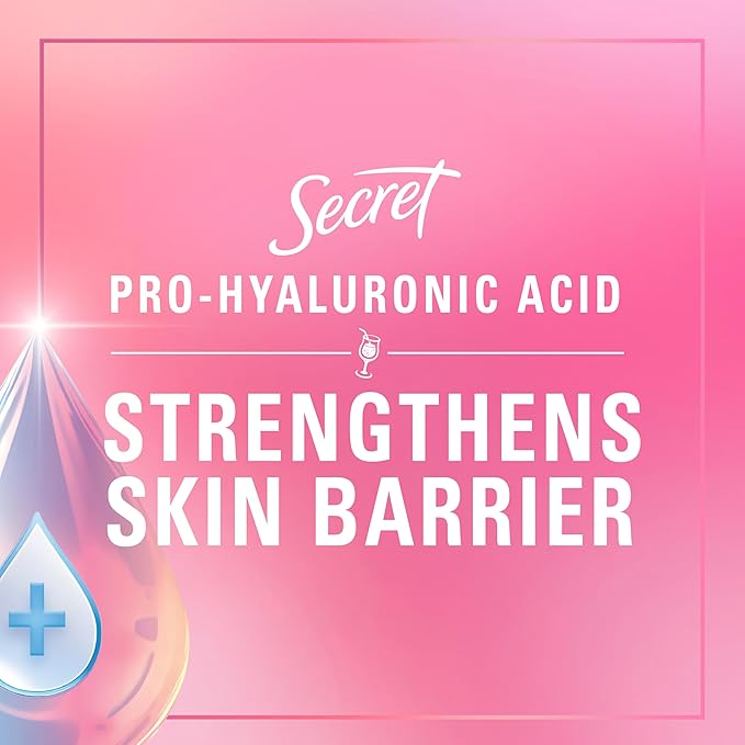 Secret Fresh Antiperspirant Deodorant for Women, 72hr Freshness on the Rocks with Pro-Hyaluronic Acid, Miami Mocktail Edition, Invisible Solid, Berry Passionate with Passionfruit & Guava Scent, 2.6 oz