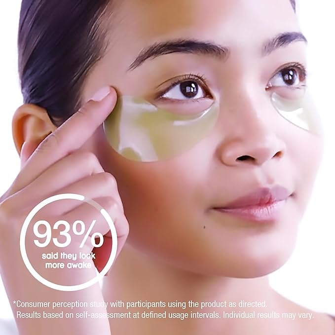 Pixi DetoxifEYE Depuffing Hydrogel Under-Eye Patches, Cucumber, Hyaluronic Acid & Caffeine for Puffy Eyes and Dark Circles, Hydrate Eye Area, 30 Pairs, 60 Patches