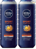Nivea Men Sport Body Wash with Revitalizing Minerals, 16.9 Fl Oz Bottle (Pack of 2)