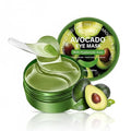 Avocado Eye Masks 60Pcs - Hydrating Under Eye Patches with Aloe Vera, Hyaluronic Acid - Cooling Gel Mask for Puffy Eyes, Dark Circles & Fine Lines (Avocado Green)