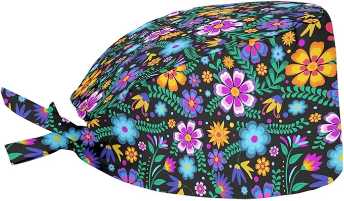 JoyLamoria Novelty Printed Cap with Sweatband Women Men Adjustable Tie Back Hats for Paiting