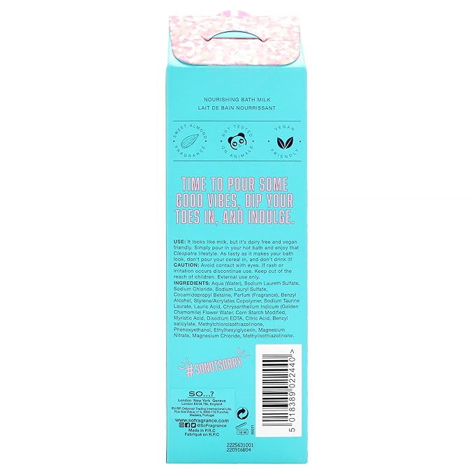 So.? Sorry Not Sorry Milk Vibes Bath Milk, Nourishing & Restoring Bath Soak Infused with Golden Chamomile, Vegan & Cruelty Free (500ml)