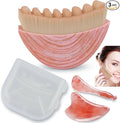 3 in 1 Lymphatic Contour Face Brush – Face Brush for Lymphatic Drainage with Soft Bristles & Plastic Handle, 2 Gua Sha Tools for Facial Sculpting, Jawline, Double Chin & Depuffing