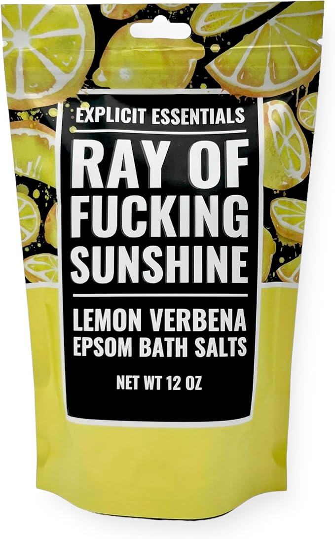 Explicit Essentials Lemon Verbena Epsom Bath Salts, 12 oz