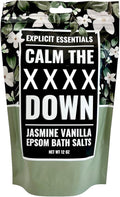 Explicit Essentials Jasmine Vanilla Epsom Bath Salts, Relaxation Blend, 12 oz