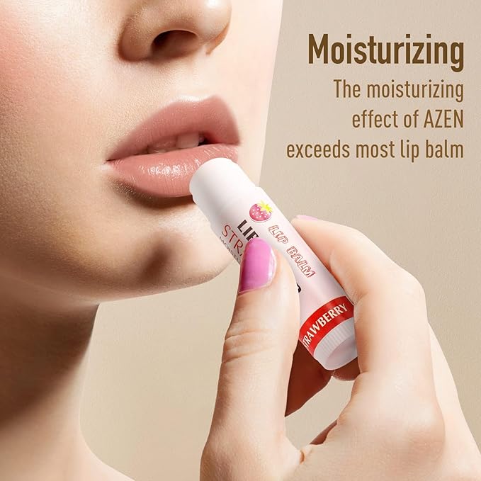 AZEN 200 Pack Lip Balm Bulk, Moisturizing Lip Balms for dry cracked lips, Mothers Day Gifts Easter Basket Stuffers - 12 Flavors