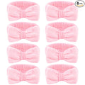 CIEHER 8 Pcs Pink Spa Headbands for Women's Bachelorette Party Favors - Microfiber Makeup Headbands for Girls' Birthday Skincare
