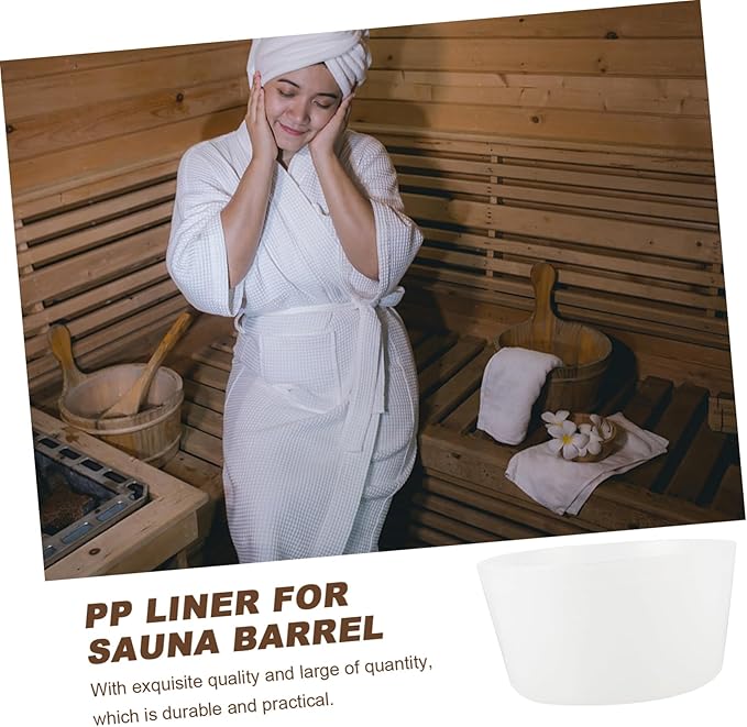 Healifty 2 pcs Sauna Barrel Liner Sauna Bag Liners Useful Pond Tool Sauna Liner Foot spa Barrel Bathtub Insert Foot Bath Basin Multipurpose Tool Foot tub pp White Portable