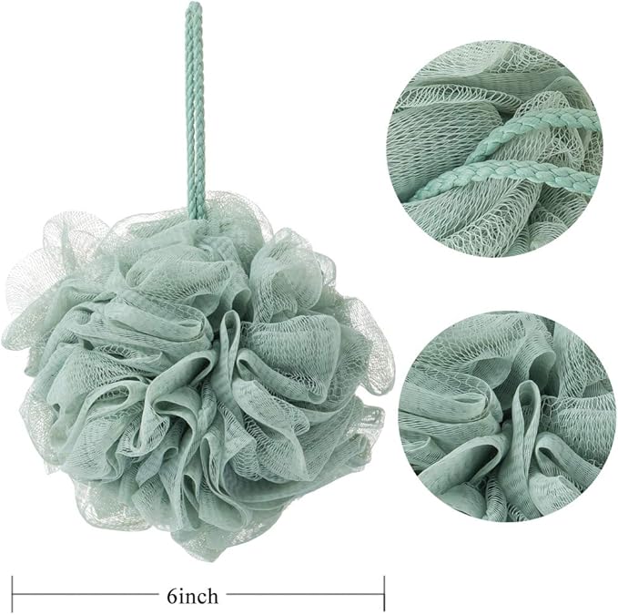 Bath Sponges, Shower Loofah for Body Exfoliation(1 pcs, Green)