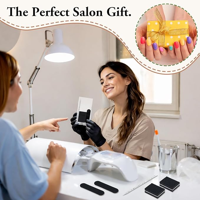 100 Sets Disposable Manicure Kit Individually Package Nail Tech Must Haves Pedicure Set with Mini Nail File Buffer Cuticle Stick Tool for Salon Home Gifts