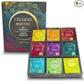 Creano Organic Herbal Tea Gift Set Grey - 45 Organic Tea Bags in 9 Different Varieties - 90 g