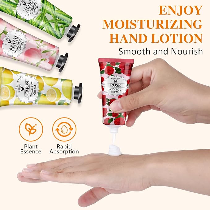 126 Pack Hand Cream Set, Mothers Day Gifts, Bulk Hand Lotion Travel Size for Dry Cracked Hands, Mini Hand Lotion for Nurses Week Gifts, Bridesmaid Gifts, Employee Appreciation Gifts and Teacher Gifts
