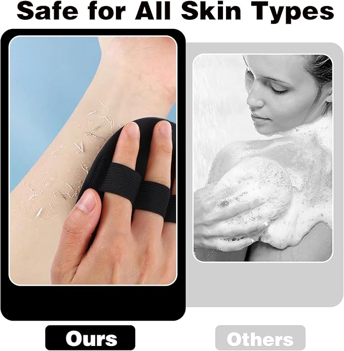 4 Pcs Exfoliating Body Scrubber, Skin Exfoliator for Body Dead Skin Remover Massage Bodys Scrubber Sets Gentle Bath and Shower Tool Exfoliating Gloves Deep Cleansing