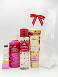 Bath & Body Works Milk Raspberry Holiday Pie Bar 4-Piece Gift Set | Includes: Body Wash, Fine Fragrance Mist, Ultimate Hydration Body Cream and Vanilla Butter Cream Hand Cream