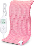 NOWWISH Heating Pad for Back Pain Relief & Period Cramps, 12x24 Inches Electric Heating Pad with 10 Heat Settings, Timer and Auto Shut-Off, Machine Washable, Mothers Day Gifts for Mom Women, Pink