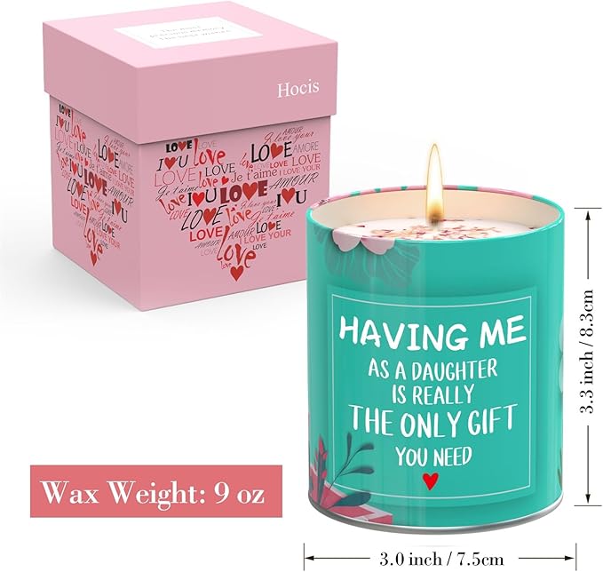 Mothers Day Gifts from Daughter,Birthday Gifts for Mom,Christmas Stocking Stuffers,Galentines Day Gift,Funny Gift Ideas for Mom-Scented Candles