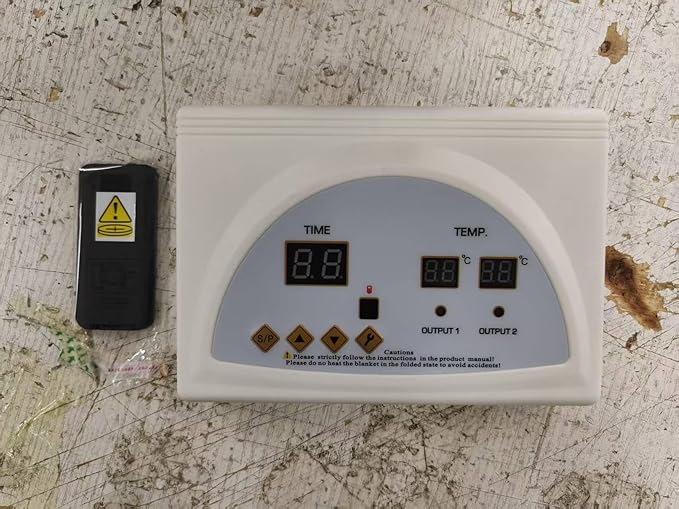 Infrared Sauna Blanket Controller, Digital Heat 2 Zone Sauna with Remote Control, Professional Detox Anti Ageing Beauty Machine, Sauna Blanket Replacement Parts (NOT Included Blankets)