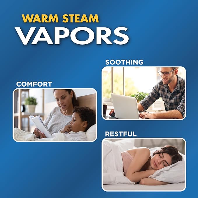 TheraCare Warm Steam Vaporizer | for Small Size Rooms | No Filter Required | Cold and Congestion Relief | Natural, Safe, Effective | Whole Family Comfort