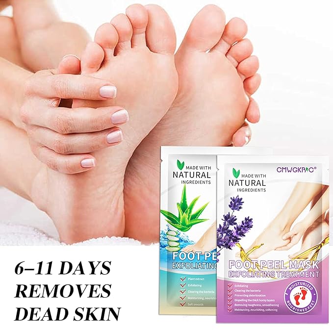 5 Pack Foot Peeling Mask,Exfoliator Peel Off Calluses Dead Skin Callus Remover,Foot Mask for Dry Cracked Feet,Foot Peel Masks for Men and Women Feet Peeling Mask for Fathers Mothers Day Gifts