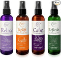 Aromatherapy Mist – Linen, Room & Pillow Spray, Set of 4 Natural Air Fresheners. Essential oil spray variety pack with Lavender, Chamomile, Eucalyptus, Peppermint & Citrus - Brookethorne Naturals