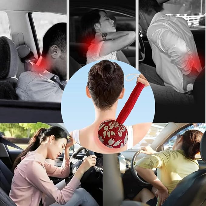 Mugwort Massage Hammer, Massage Tools Back, Shoulder & Body - Handheld Percussion Therapy Tool with US Design Patent (red,)