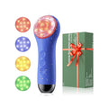 Face Scrubber Facial Cleansing Brush - Waterproof and Rechargeable Face Cleansing Brush with 4 LED Gentle Light, Cleansing, Exfoliating and Massaging, Electric Face Scrub Brush for Men & Women
