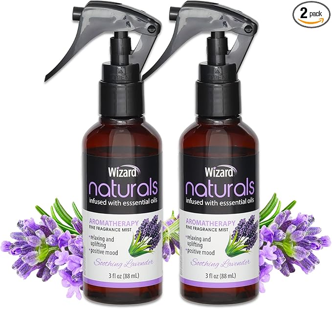 Lavender Essential Oil Therapeutic Spray - 2 Pack Fine Fragrance Mist with Aromatherapy Oil for Relaxing and Uplifting | 3 Oz Lavender Essential Oil Aromatherapy Room Spray