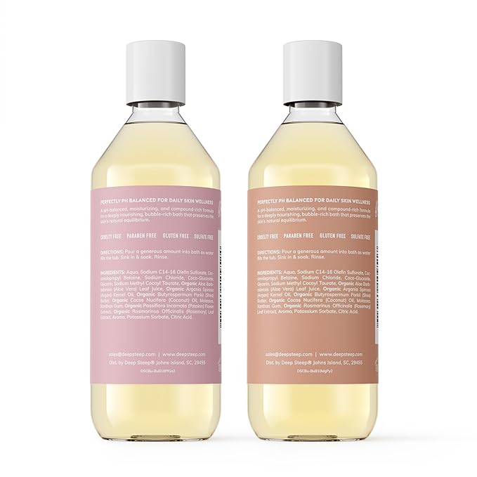 Deep Steep Bubble Bath, 10oz (2 Pack) (10 Fl Oz (Pack of 2), (Energizing - Passion Fruit Guava & Mango Papaya)