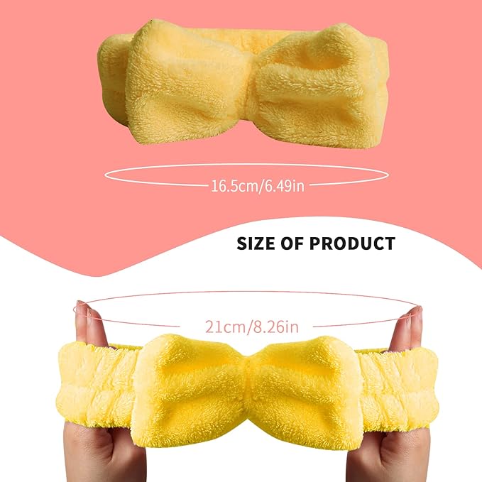 WSYUB Spa Headband, Makeup Headband for Washing Face, Bow Headbands for Women, Skincare Headbands,Easter Basket Stuffers