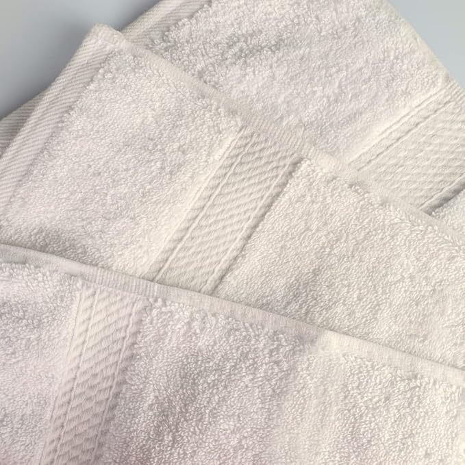SUPERIOR Egyptian Cotton Pile Hand Towel Set of 4, Ultra Soft Luxury Towels, Thick Plush Essentials, Absorbent Heavyweight, Guest Bath, Hotel, Spa, Home Bathroom, Shower Basics, Cream