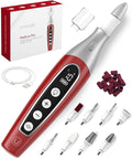 PediLux Pro Professional Manicure Pedicure Kit, Cordless Electric Nail File Drill Set, Thick Toenail Grinder, Toe Nail Dremel Tools, Filer, Buffer, Sander, Remove Cuticles, Callus for Women & Men