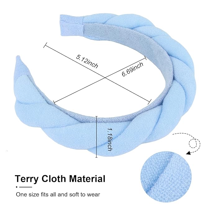 Spa Headbands for Women Skincare Makeup Headband for Washing Face Puffy Bubble Headbands Preppy Stuff Gifts for Teen Girls Women Cute Hair Accessories
