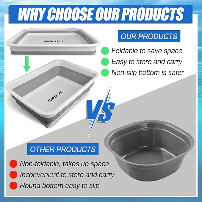 11.8" x 7.87" x 4.5" Pool Foot Bath Tray for Swimming Pool, Non- Slip Collapsible Foot Bath for Pool, Portable Foot Tub for Pool for Above Ground Pool Accessories, Rinse Feet Keep Pool Clean