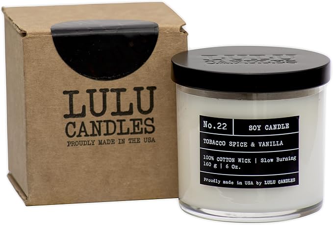 Lulu Candles | Red Roses | Luxury Scented Soy Jar Candle | Hand Poured in The USA | Highly Scented & Long Lasting- 6 Oz.