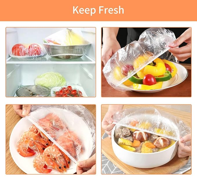 Disposable Shower Cap,100 Pcs Plastic Shower Caps Large Thick Elastic Bath Cap For Women Spa,Home Use,Hotel and Hair Salon
