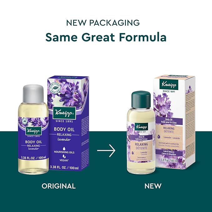 Kneipp Relaxing Lavender Body Oil - Regenerates & Soothes Skin - All Skin Types - Vegan - 3.4 fl oz