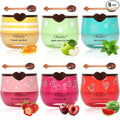 6 PCS Bee Lip Balm Honey Pot, Honey Lip Balm Bulk, Moisturising Sleep Lip Mask Overnight with Sticks, Reduce Lip Lines, Mothers Day Gift, Teacher Gift, Party Favors for Women