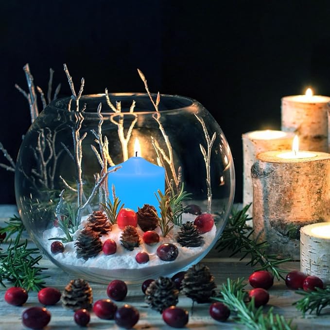 Home Scented Color Pillar Candles Set of12-2x3 inch - Dripless and Smokeless Large Pillar Candles, 20-Hours Long Burning Time Paraffin Candle for Dinner Table, Christmas and Home Deco