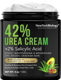 New York Biology 42% Urea Cream with 2% Salicylic Acid - Moisturizing Urea Foot Cream for Dry Cracked Heels, Calloused Feet, Athletes Foot, Dry Cracked Feet and Dead Skin - 4 oz