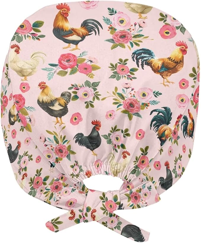 JoyLamoria Novelty Printed Cap with Sweatband Women Men Adjustable Tie Back Hats for Paiting