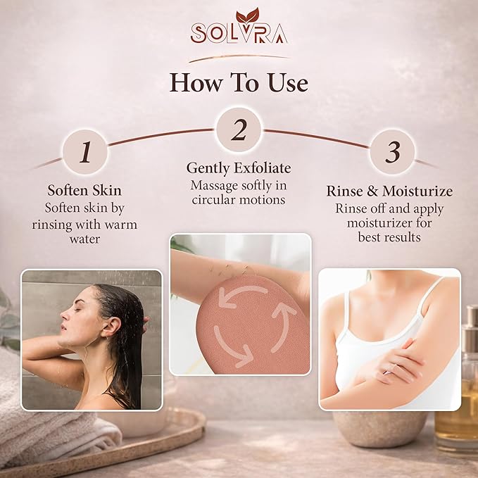 Exfoliating glove for Shower & Exfoliating body scrubber– 100% Vegan Viscose Kessa Mitt for Dead Skin Removal, Self-Tan Fade & Keratosis Pilaris –Dual-Texture Glove for Spa & Massage (1 Pack Orange)