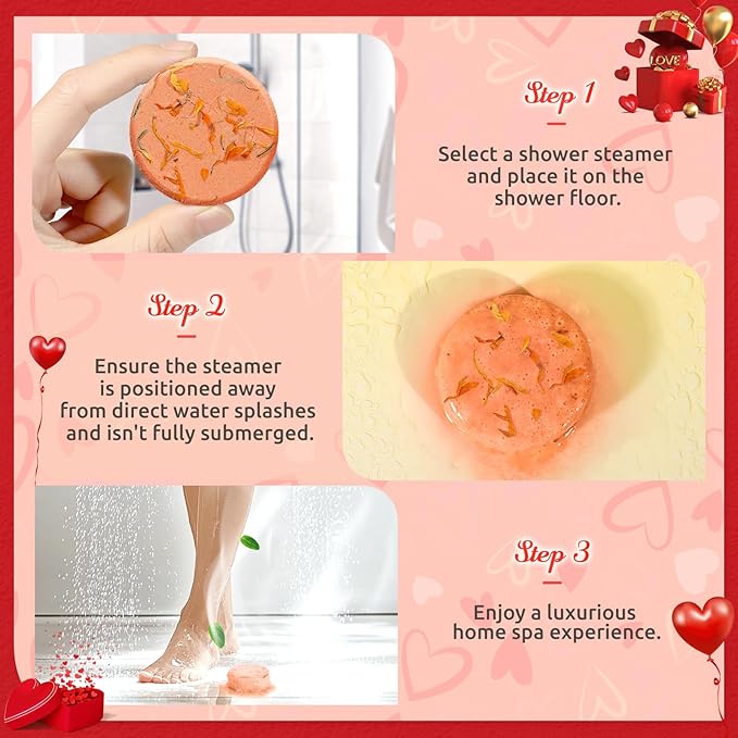 Shower Steamers Aromatherapy - 8 Pack Shower Bombs with Essential Oils, Mothers Day Gifts for Mom Wife, Birthday Gifts for Women Self Care Relaxation Home SPA Stress Relief Teacher Appreciation Gifts